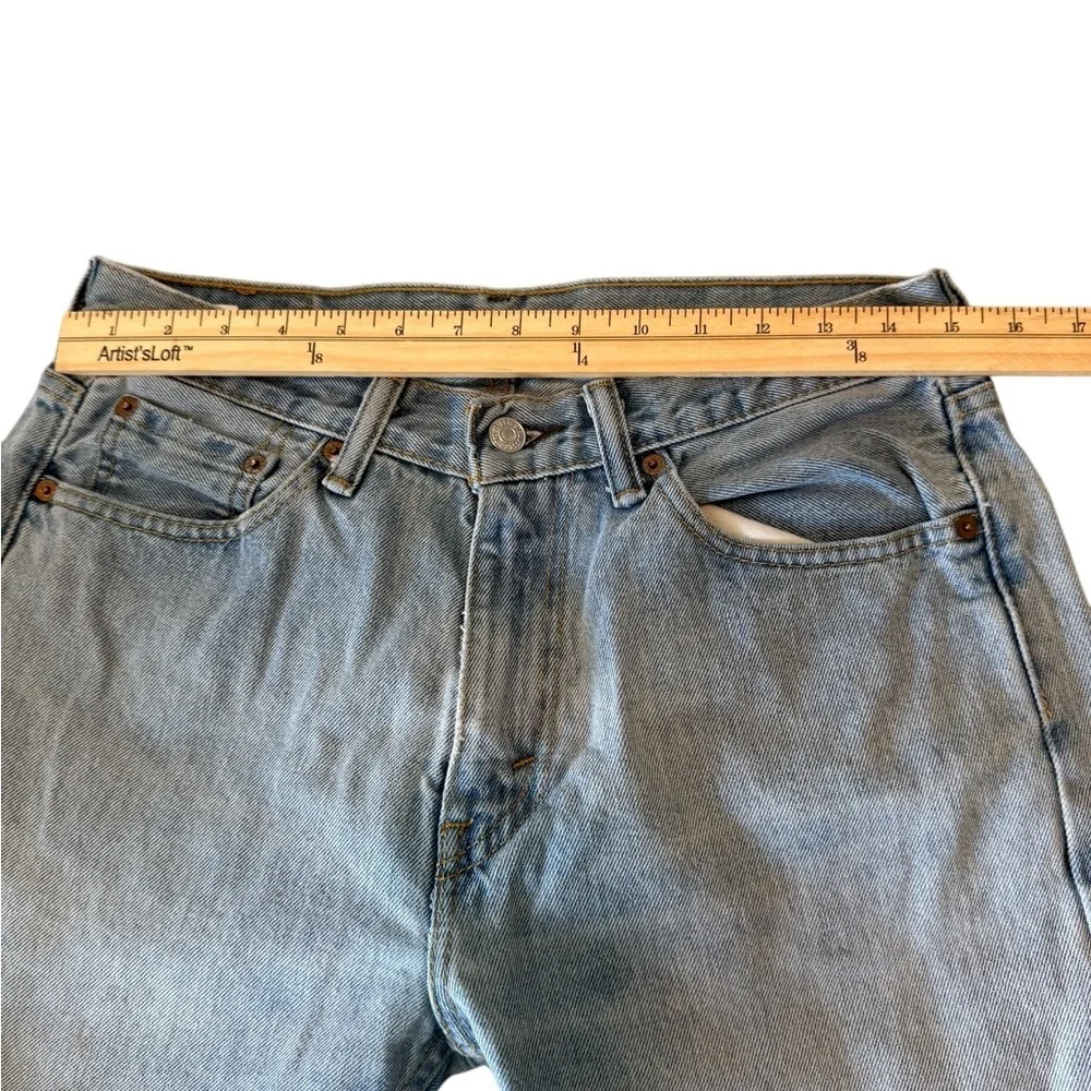 Levi's 505 Blue Denim Straight Leg Jeans Regular Fit Men's